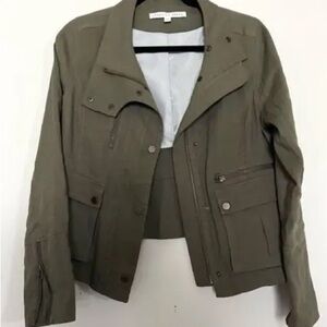 veronica beard everglades funnel neck jacket